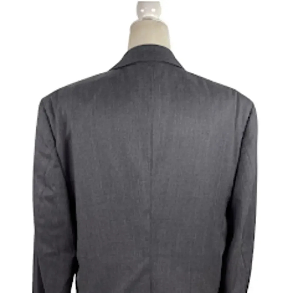 Banana Republic Men's Single Breasted Tailored Suit Jacket Dark Charcoal Sz 44R